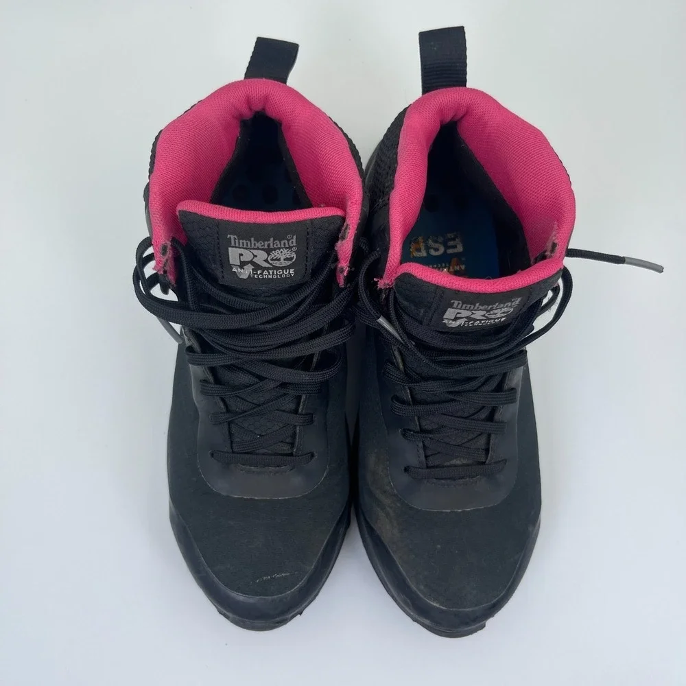Timberland PRO Drivetrain Work Boots Size 7.5 Black Work Safety Composite Toe